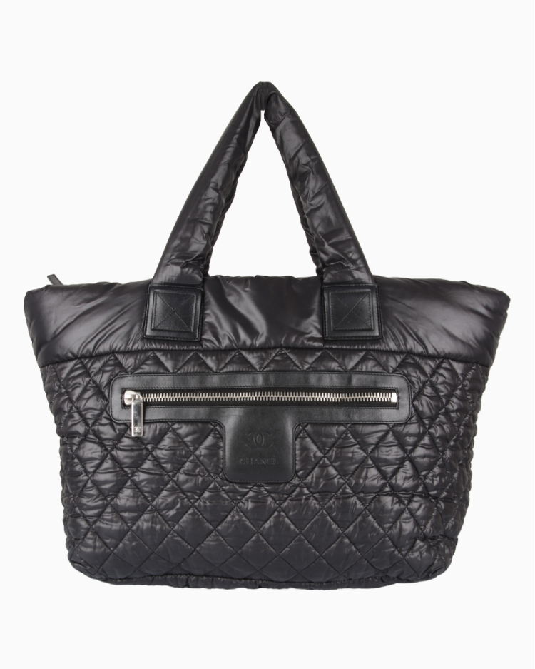 Bolsa Chanel Original Coco Cocoon Tote Large Preta Feminina