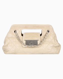 Bolsa Chanel Mademoiselle East/West Matelassê Bege
