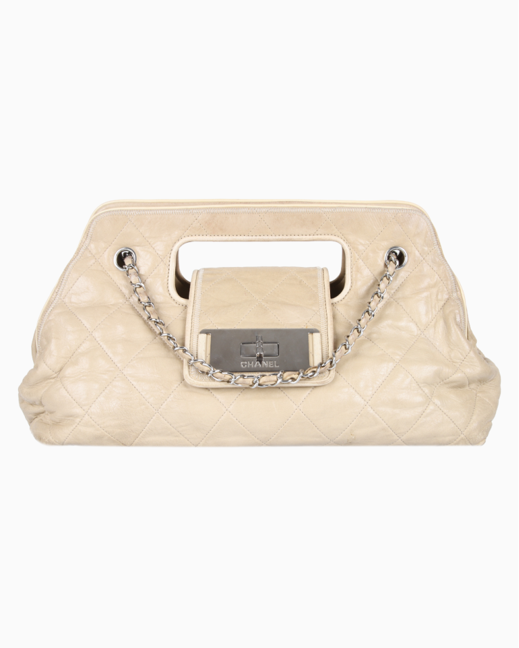 Bolsa Chanel Original Mademoiselle East/West Matelassê Bege Feminino