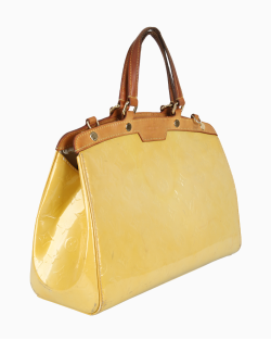 Bolsa Louis Vuitton Brea MM Verniz Monograma Amarela