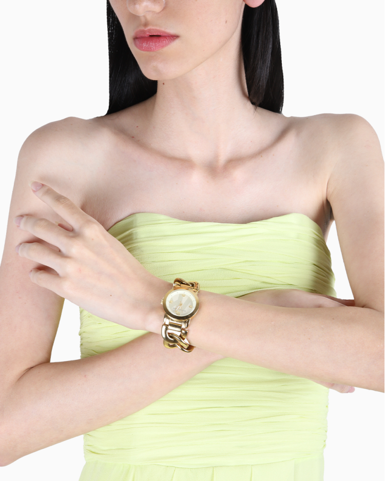 Michael Kors Gold Watch MK-3161 EUC Women Michael Kors Watch Runway Mk3161 Gold Case Steel Twist  main image 2