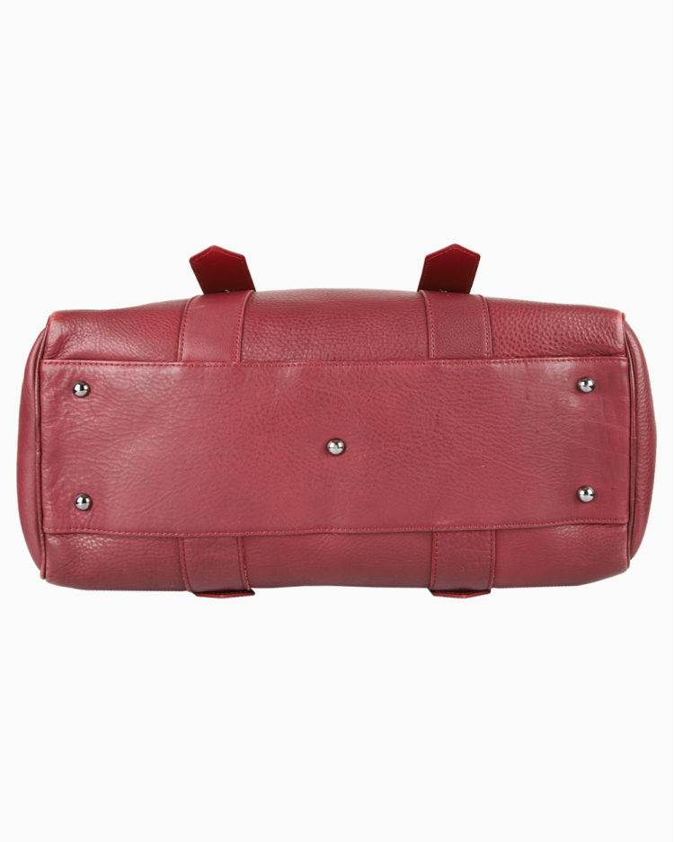 Bolsa Longchamp X Kate Original Moss Gloucester Couro Vinho