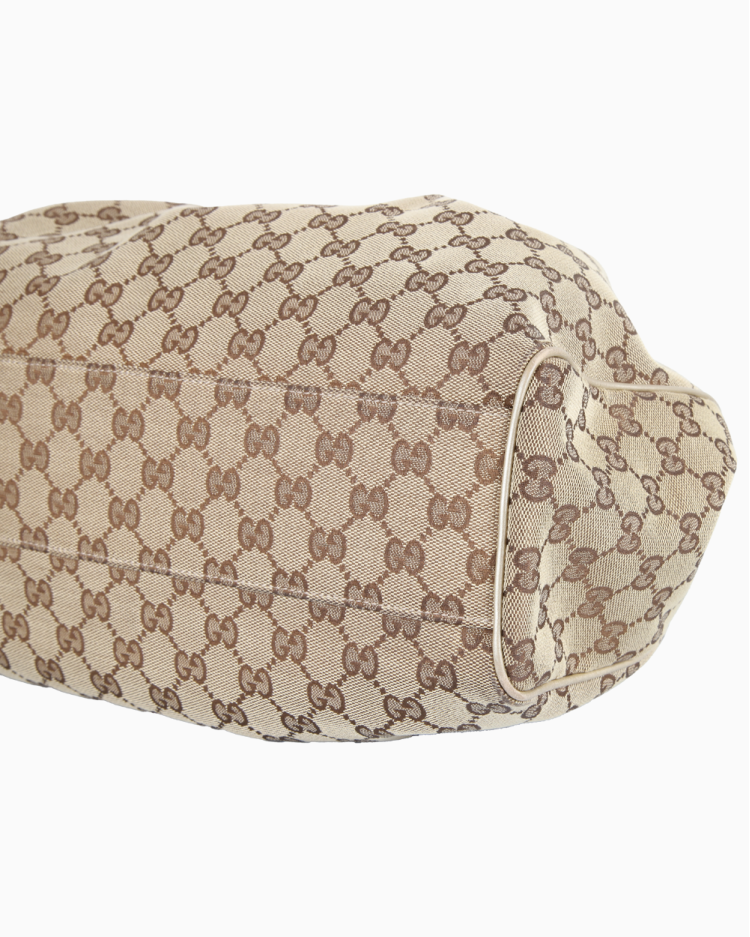 Bolsa Gucci Original Sukey GG Canvas Small Tote Dourada Feminina