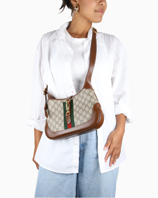 Bolsa Gucci Original Jackie 1961 Pequena Canvas GG Supreme Feminina