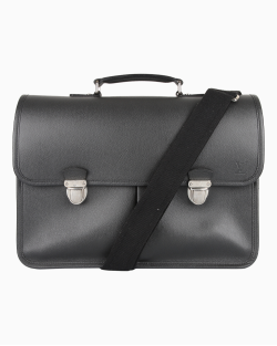 Maleta Louis Vuitton Anton Couro Taiga Preta