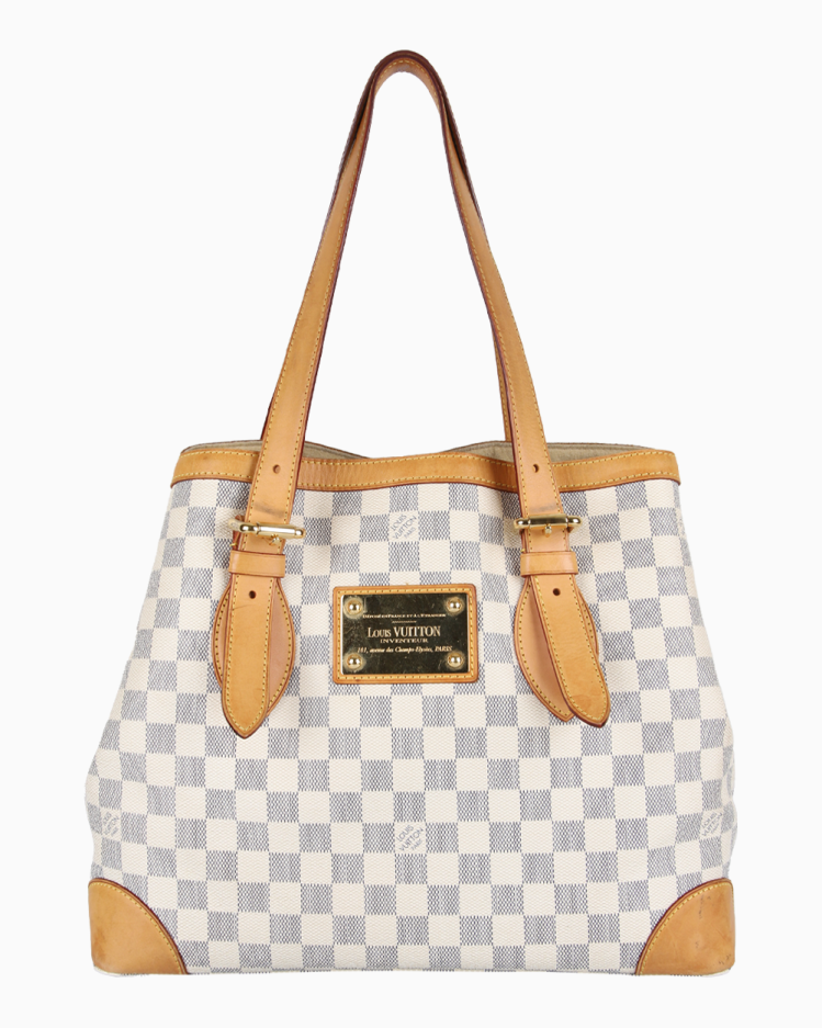 Bolsa Louis Vuitton Original Hampstead MM Damier Azur Feminina