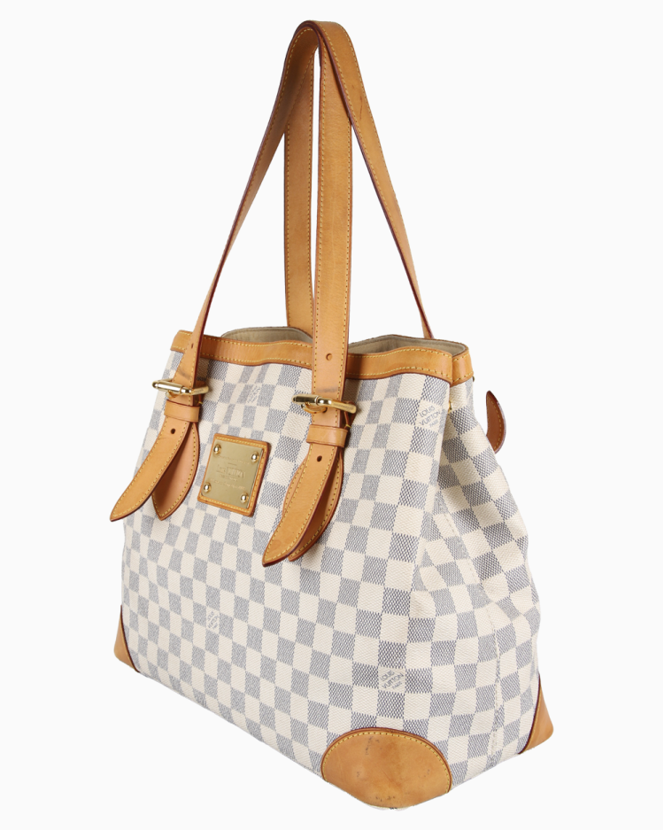 Bolsa Louis Vuitton Original Hampstead MM Damier Azur Feminina