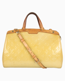 Bolsa Louis Vuitton Brea MM Verniz Monograma Amarela