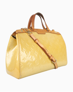 Bolsa Louis Vuitton Brea MM Verniz Monograma Amarela
