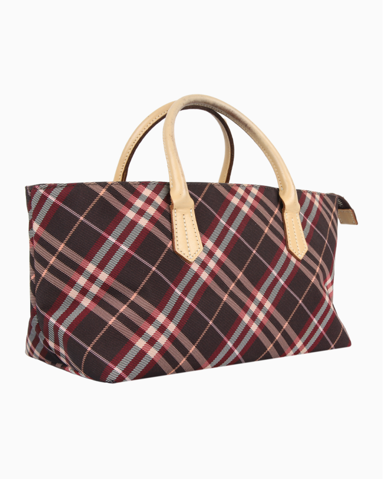 ffvbn8 BURBERRY BLUE LABEL アイボリー Bolsa Burberry Original Blue Label Mini Tote Xadrez Feminina