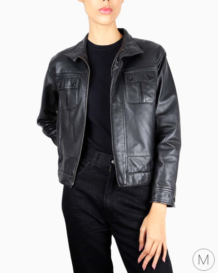 Jaqueta Dior Orignal Lambskin Preta Feminina