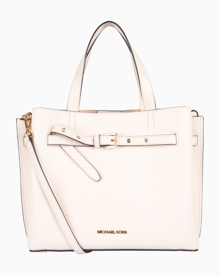 Bolsa Michael Kors Original Emilia Satchel Branca Feminina