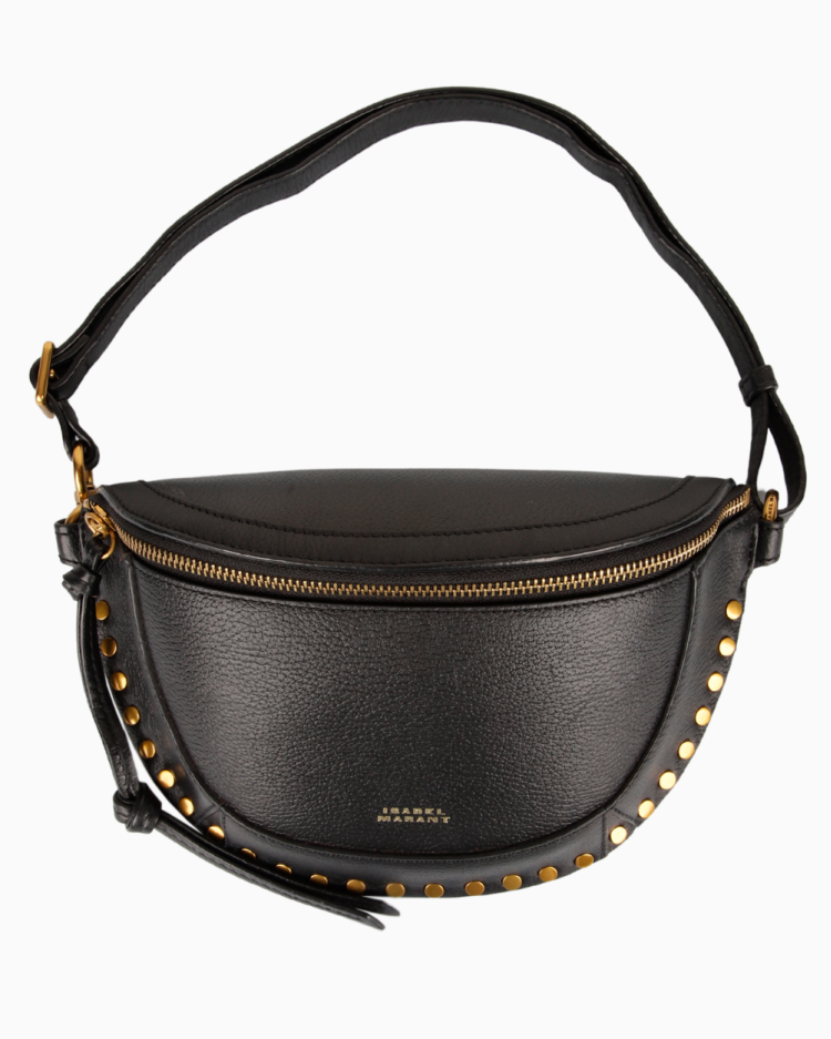 Pochete Isabel Marant Original Skano Couro Preta Feminina