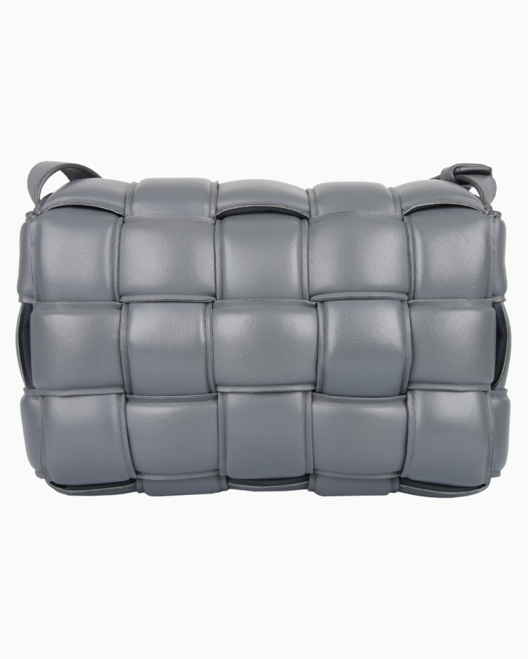 Bolsa Bottega Veneta Original Padded Cassete Cinza Feminina