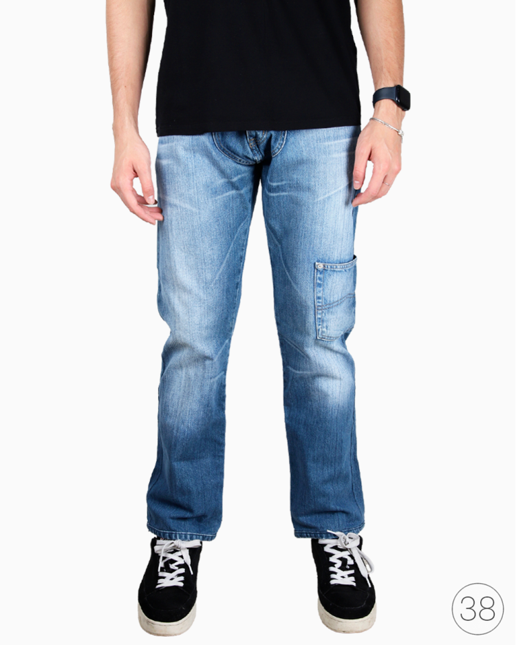 Calça Armani Jeans Original Reta Azul Masculina