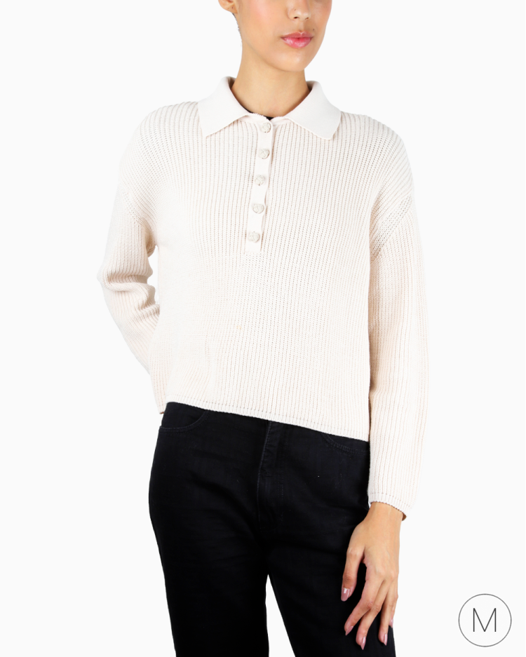 Suéter Cris Barros Tricot Polo Nude Feminino