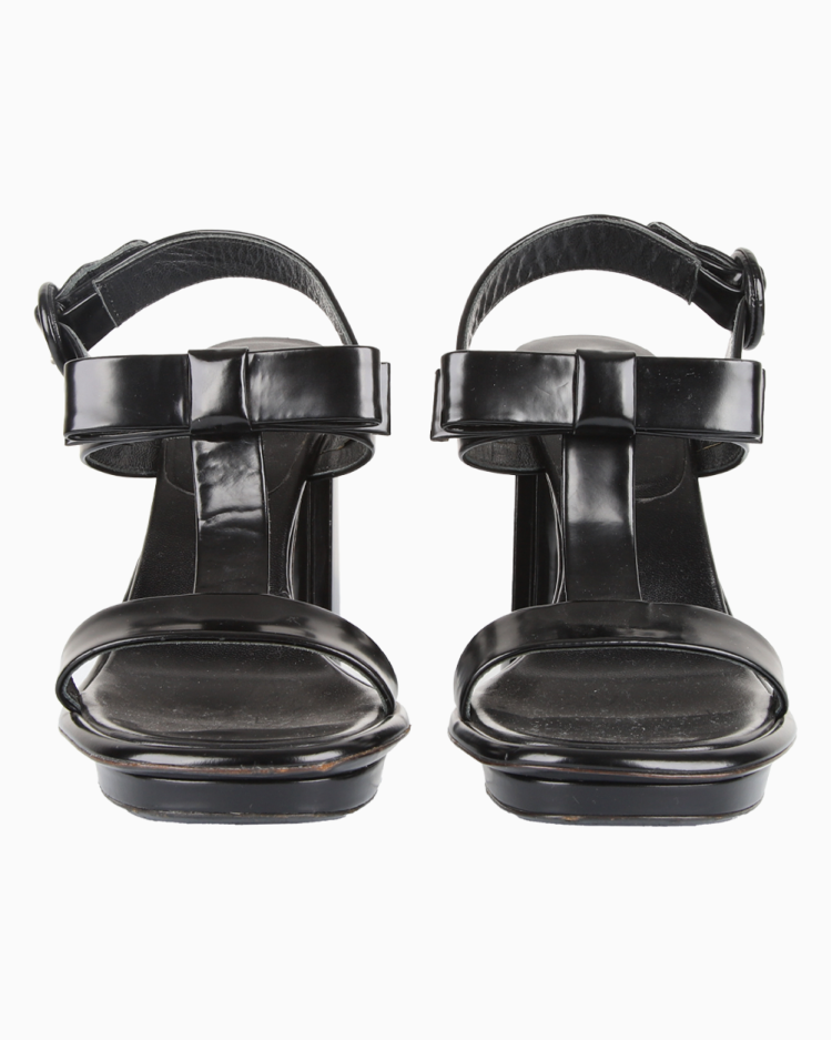 PRA 2026S Platform Sandals White Black Canvas 657527