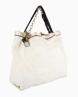 Bolsa Lanvin Lambskin Amalia Tote Off White