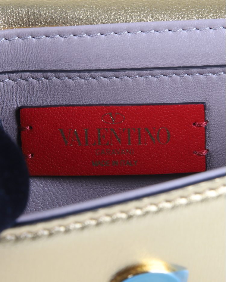 Bolsa Valentino Original Supervee Small Dourada Feminina