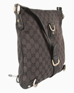 Bolsas Gucci Abbey D-Ring Messenger GG Canvas Preta