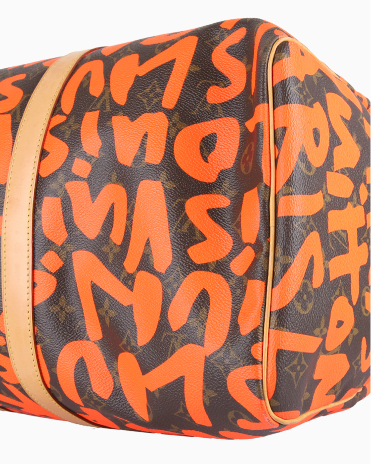 Mala Louis Vuitton Original Graffiti Keepall 50 Monograma Feminina