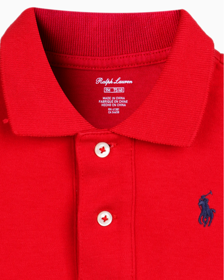 Camisa Polo Infantil Ralph Lauren Original Vermelho