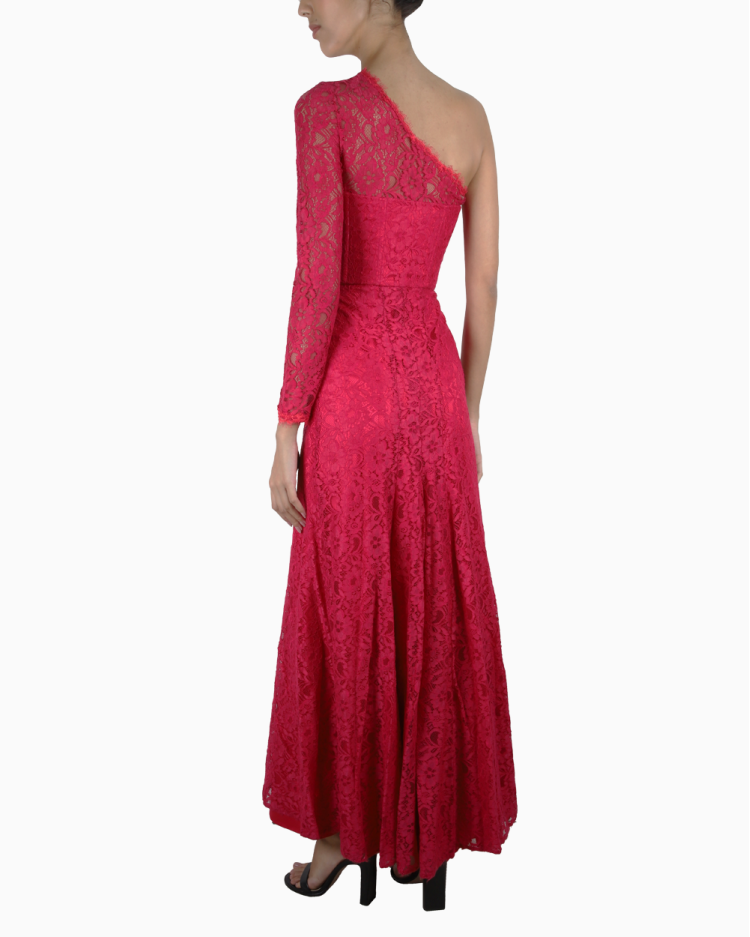 Vestido BCBG Original Maxazria Longo Renda Rosa Feminino