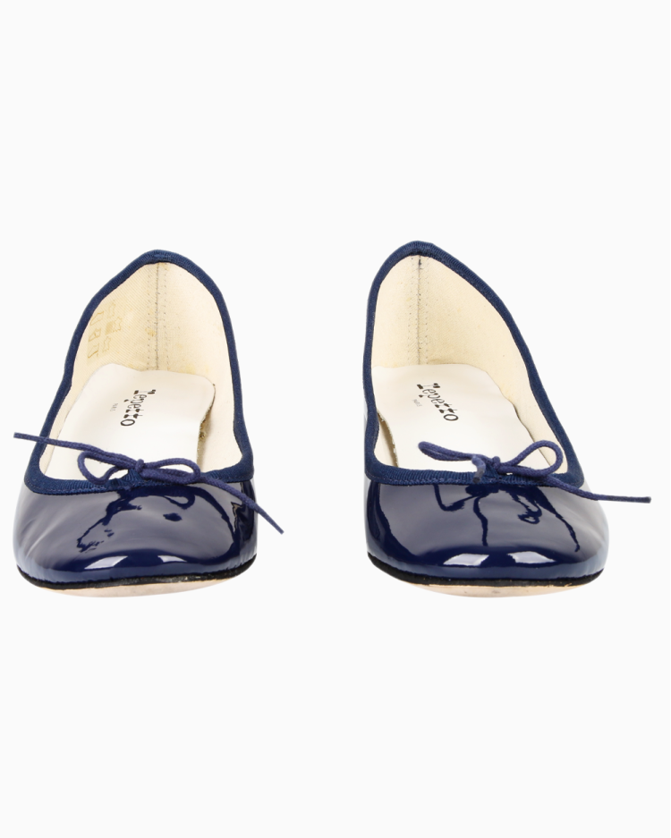 Sapatilha Repetto Original Camille Verniz Azul Marinho Feminina