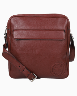Bolsa Gucci Soho Messenger Couro Vinho