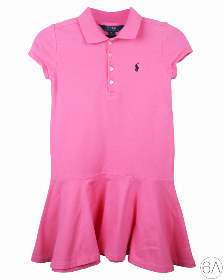 Vestido Polo Ralph Lauren Original Logo Rosa
