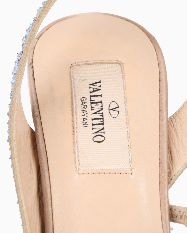 Sapato Valentino Original Cristais Nude Feminino