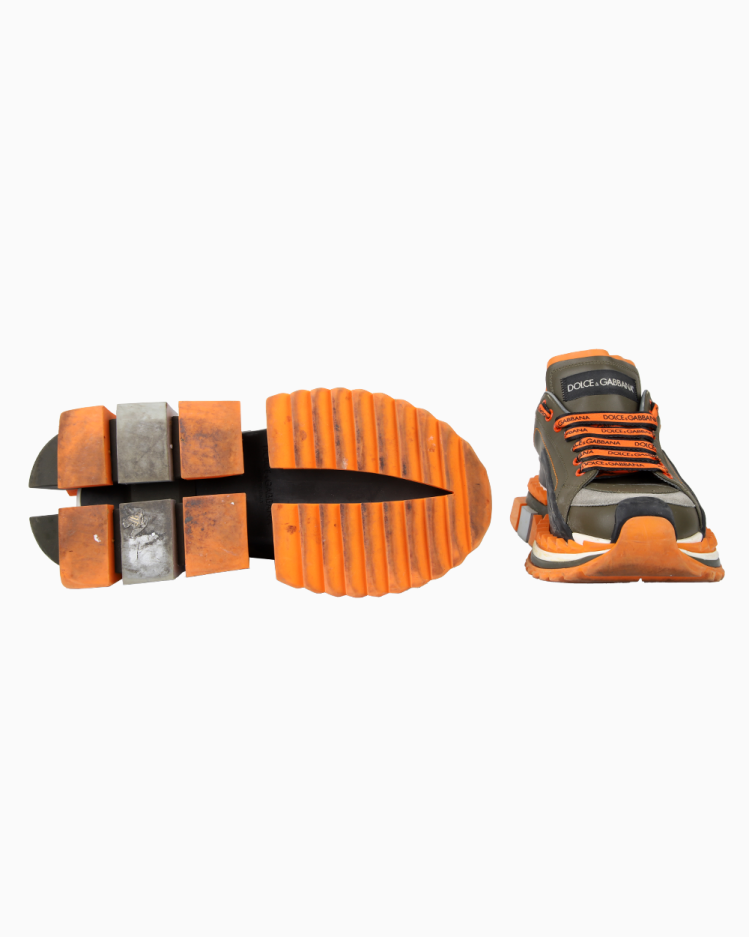 Tênis Dolce & Gabbana Original Super King Verde e Laranja Feminina