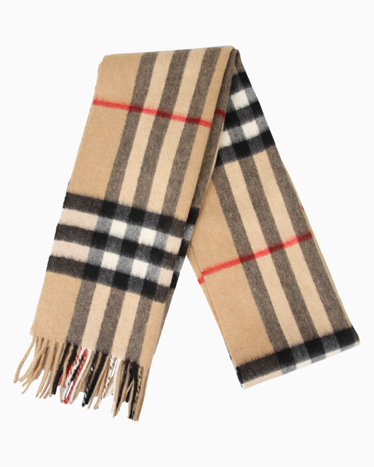 Cachecol Burberry Original House Check Cashmere Feminino