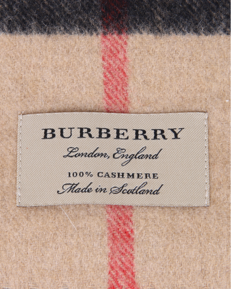 Cachecol Burberry Original House Check Cashmere Feminino