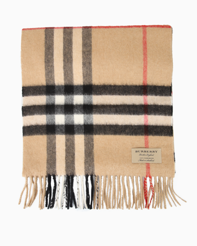 Cachecol Burberry Original House Check Cashmere Feminino