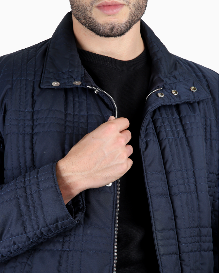 Jaqueta Miu Miu Original Nylon Matelassê Azul Marinho Masculina