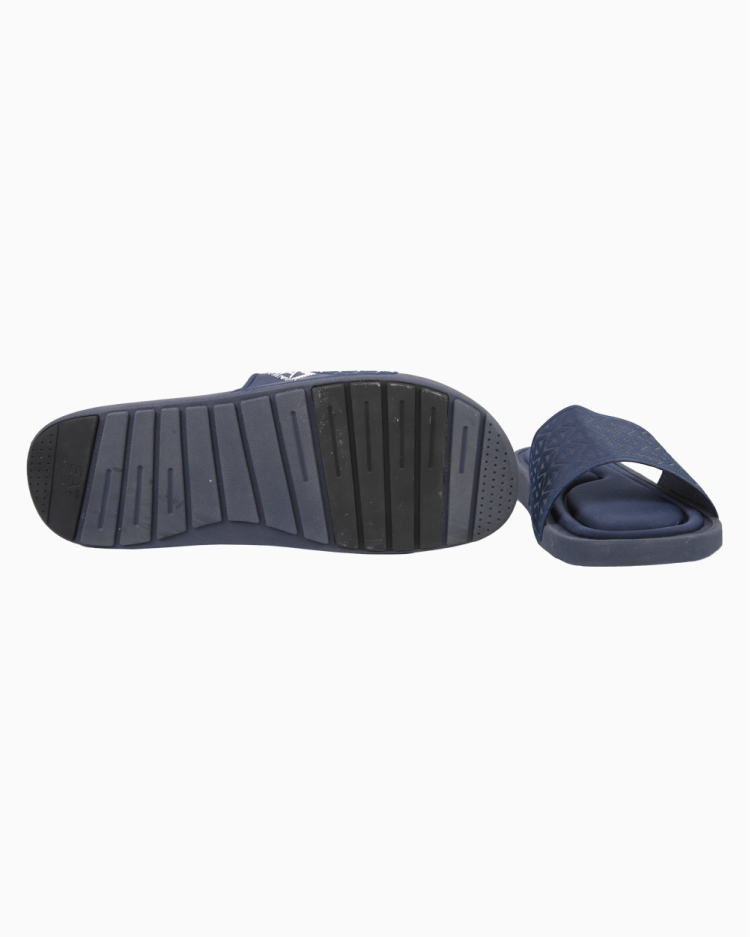 Slide Emporio Armani Original Monogram Azul Marinho Masculino