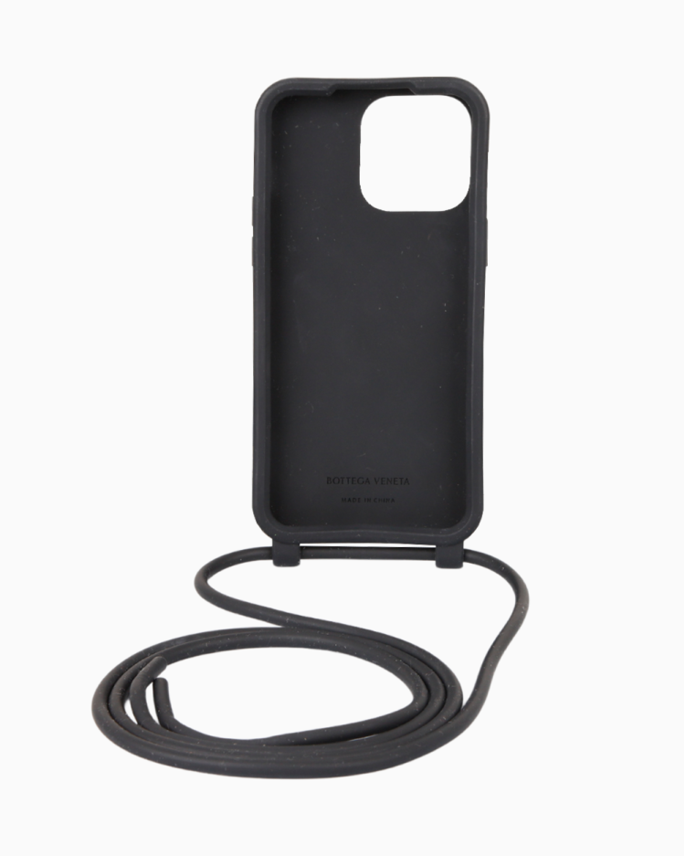 Capa Bottega Veneta Original Para Iphone 14 Pro Max Preta Feminina