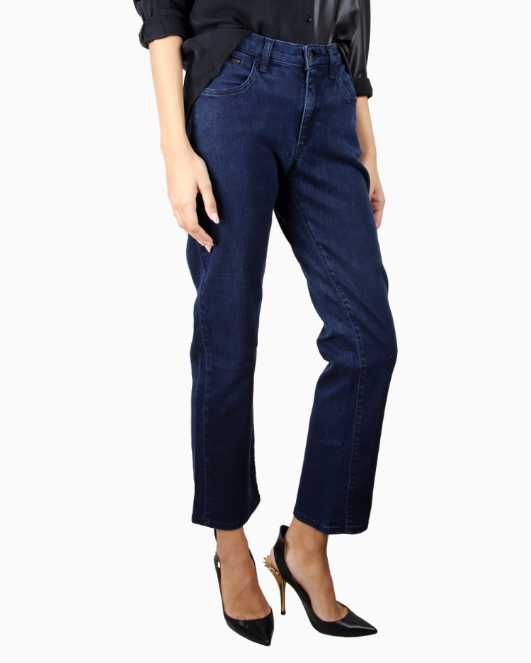 Calça Empório Armani Original Reta Jeans Azul Feminina
