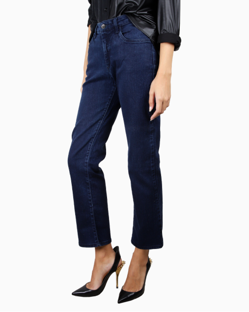 Calça Empório Armani Original Reta Jeans Azul Feminina