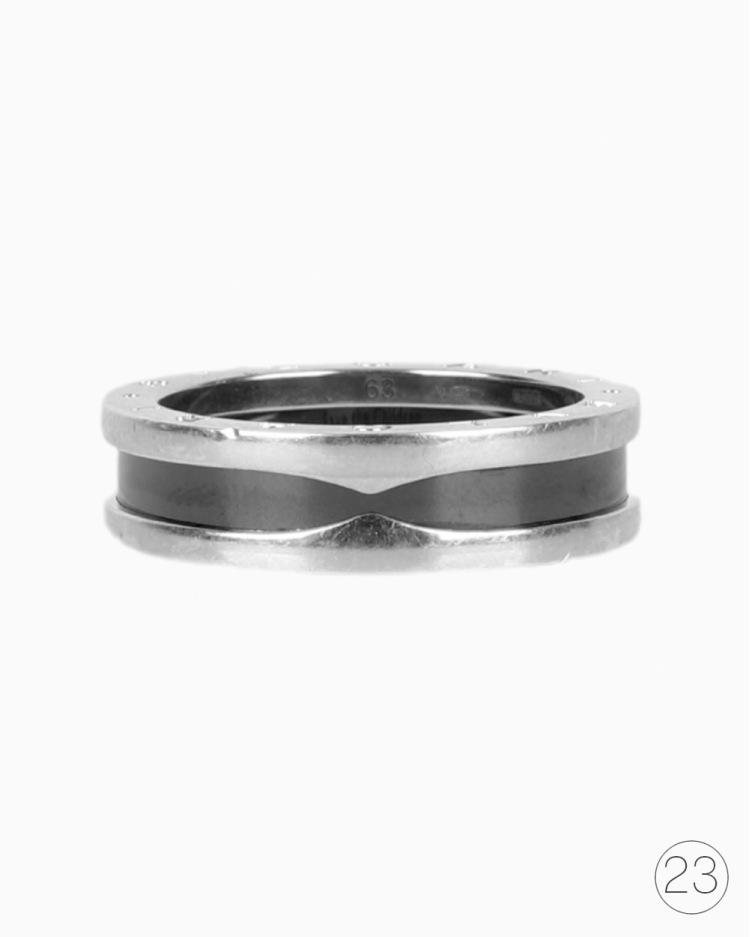 Anel Bvlgari Save the Children Original Cerâmica e Prata 925 Masculino