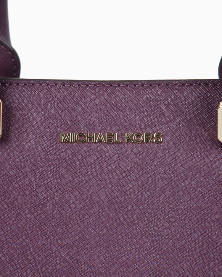 Bolsa Michael Kors Original Couro Roxa Feminina