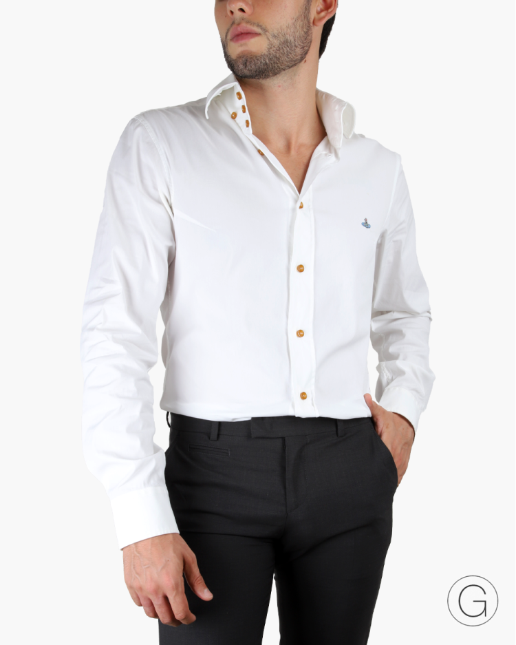 Camisa Vivienne Westwood Original Bordado Branca Feminina