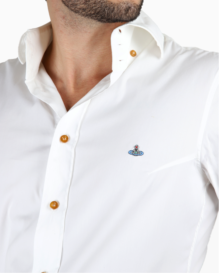 Camisa Vivienne Westwood Original Bordado Branca Feminina