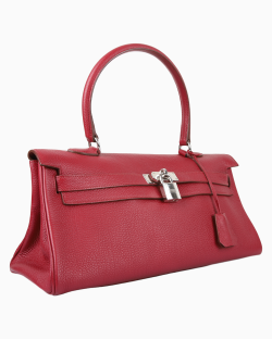 Bolsa Hermès Clemence Kelly 40 Shoulder Magenta
