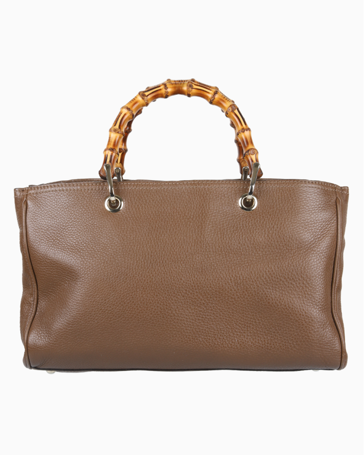 Bolsa Gucci Original Bamboo Shopper Média Tote Marrom Feminina