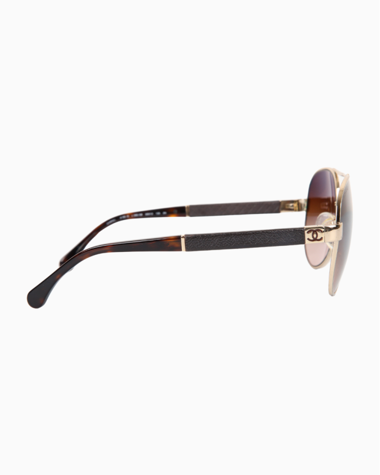 Óculos de Sol Chanel Original 4195-Q Dourado Feminino