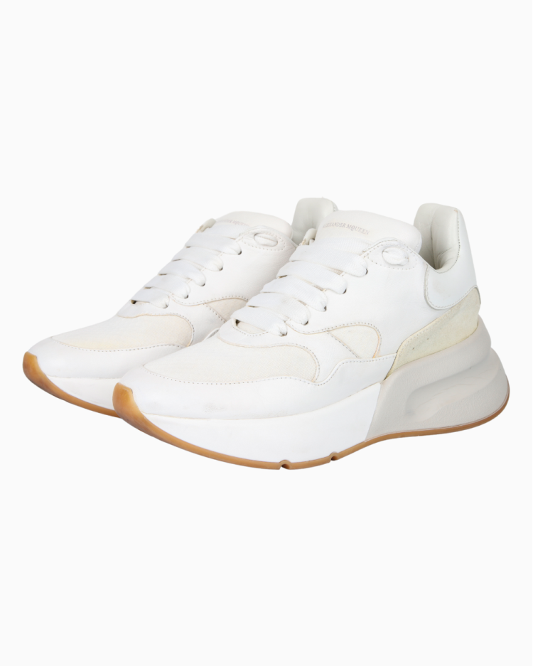 Tênis Alexander McQueen Original Couro Branco Feminino