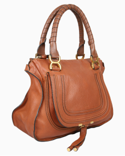 Bolsa Chloé Marcie Média Caramelo