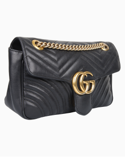Bolsa Gucci GG Marmont Pequena Preta